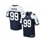 Men's Nike Dallas Cowboys #99 Charles Tapper Elite Navy Blue Throwback Alternate NFL Jersey