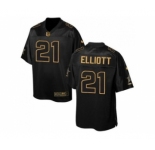 Nike Dallas Cowboys #21 Ezekiel Elliott Black Men's Stitched NFL Elite Pro Line Gold Collection Jersey[Elliott]
