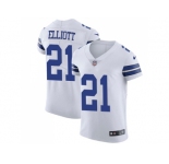 Nike Dallas Cowboys #21 Ezekiel Elliott White Men Stitched NFL Vapor Untouchable Elite Jersey