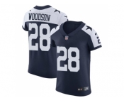 Nike Dallas Cowboys #28 Darren Woodson Navy Blue Thanksgiving Men Stitched NFL Vapor Untouchable Throwback Elite Jersey