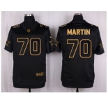 Nike Dallas Cowboys #70 Zack Martin Black Pro Line Gold Collection Jersey[Elite]