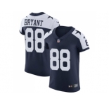 Nike Dallas Cowboys #88 Dez Bryant Navy Blue Thanksgiving Men Stitched NFL Vapor Untouchable Throwback Elite Jersey