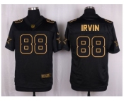 Nike Dallas Cowboys #88 Michael Irvin Black Pro Line Gold Collection Jersey[Elite]