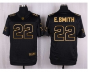 nike nfl jerseys dallas cowboys #22 e.smith black gold collection[Elite]