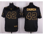 nike nfl jerseys dallas cowboys #42 church black gold collection[Elite]