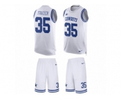 Men Nike Dallas Cowboys #35 Kavon Frazier Limited White Tank Top Suit NFL Jersey