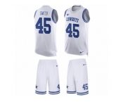 Men Nike Dallas Cowboys #45 Rod Smith Limited White Tank Top Suit NFL Jersey