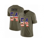 Men Nike Dallas Cowboys #54 Jaylon Smith Limited Olive USA Flag 2017 Salute to Service NFL Jersey