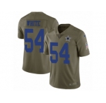 Men Nike Dallas Cowboys #54 Randy White Limited Olive 2017 Salute to Service NFL Jersey