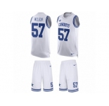 Men Nike Dallas Cowboys #57 Damien Wilson Limited White Tank Top Suit NFL Jersey