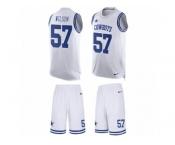 Men Nike Dallas Cowboys #57 Damien Wilson Limited White Tank Top Suit NFL Jersey