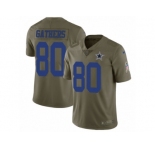Men Nike Dallas Cowboys #80 Rico Gathers Limited Olive 2017 Salute to Service NFL Jersey