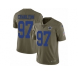 Men Nike Dallas Cowboys #97 Taco Charlton Limited Olive 2017 Salute to Service NFL Jersey