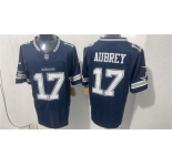 Men's Dallas Cowboys #17 Brandon Aubrey Navy 2026 F.U.S.E Vapor Untouchable Limited Stitched Football Jersey