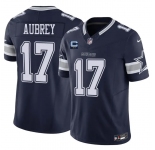 Men's Dallas Cowboys #17 Brandon Aubrey Navy 2026 With 2-Star C Patch F.U.S.E. Vapor Untouchable Limited Stitched Football Jersey