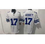 Men's Dallas Cowboys #17 Brandon Aubrey White 2026 F.U.S.E Vapor Untouchable Limited Stitched Football Jersey