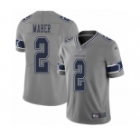 Men's Dallas Cowboys #2 Brett Maher Limited Gray Inverted Legend Football Jersey