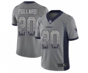 Men's Dallas Cowboys #20 Tony Pollard Limited Gray Rush Drift Fashion Football Jersey