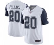 Men's Dallas Cowboys #20 Tony Pollard Limited White Rush Vapor Untouchable Football Jersey