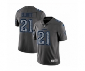 Men's Dallas Cowboys #21 Ezekiel Elliott Limited Gray Static Fashion Limited Football Jerseys
