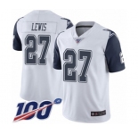 Men's Dallas Cowboys #27 Jourdan Lewis Limited White Rush Vapor Untouchable 100th Season Football Jersey