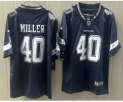 Men's Dallas Cowboys #40 Von Miller Limited Navy Vapor Jersey