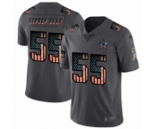 Men's Dallas Cowboys #55 Leighton Vander Esch Limited Black USA Flag 2019 Salute To Service Football Jersey