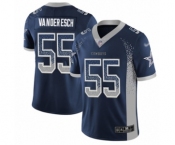 Men's Dallas Cowboys #55 Leighton Vander Esch Limited Navy Blue Rush Drift Fashion Football Jersey