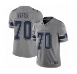 Men's Dallas Cowboys #70 Zack Martin Limited Gray Inverted Legend Football Jersey