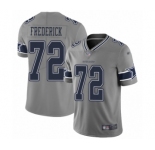 Men's Dallas Cowboys #72 Travis Frederick Limited Gray Inverted Legend Football Jersey
