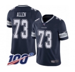 Men's Dallas Cowboys #73 Larry Allen Navy Blue Team Color Vapor Untouchable Limited Player 100th Season Football Jersey