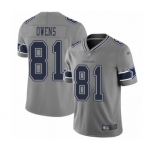 Men's Dallas Cowboys #81 Terrell Owens Limited Gray Inverted Legend Football Jersey