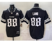 Men's Dallas Cowboys #88 CeeDee Lamb Black 2025 F.U.S.E. 'Gothic Lone Star Edition' With Established In 1960 Patch Vapor Limited Stitched Football Jersey