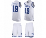 Men's Nike Dallas Cowboys #19 Amari Cooper Limited White Tank Top Suit NFL Jersey