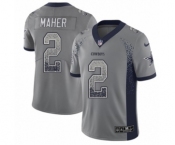 Men's Nike Dallas Cowboys #2 Brett Maher Limited Gray Rush Drift Fashion NFL Jersey
