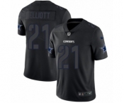 Men's Nike Dallas Cowboys #21 Ezekiel Elliott Limited Black Rush Impact NFL Jersey