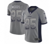 Men's Nike Dallas Cowboys #25 Xavier Woods Limited Gray Rush Drift Fashion NFL Jersey