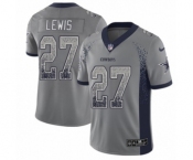 Men's Nike Dallas Cowboys #27 Jourdan Lewis Limited Gray Rush Drift Fashion NFL Jersey
