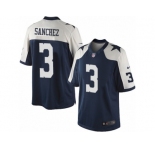 Men's Nike Dallas Cowboys #3 Mark Sanchez Limited Navy Blue Throwback Alternate NFL Jersey