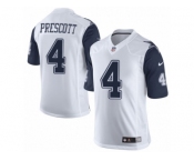 Men's Nike Dallas Cowboys #4 Dak Prescott Limited White Rush NFL Jersey