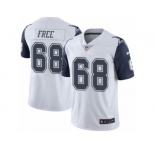 Men's Nike Dallas Cowboys #68 Doug Free Limited White Rush NFL Jersey