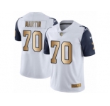 Men's Nike Dallas Cowboys #70 Zack Martin Limited White Gold Rush NFL Jersey