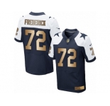 Men's Nike Dallas Cowboys #72 Travis Frederick Limited Navy Gold Throwback Alternate NFL Jersey