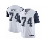 Men's Nike Dallas Cowboys #74 Bob Lilly Limited White Rush NFL Jersey