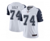 Men's Nike Dallas Cowboys #74 Bob Lilly Limited White Rush NFL Jersey