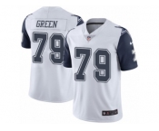 Men's Nike Dallas Cowboys #79 Chaz Green Limited White Rush NFL Jersey