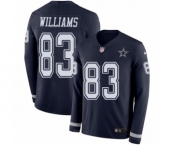 Men's Nike Dallas Cowboys #83 Terrance Williams Limited Navy Blue Therma Long Sleeve NFL Jersey
