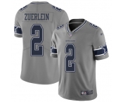 Nike Cowboys #2 Greg Zuerlein Gray Men's Stitched NFL Limited Inverted Legend Jersey