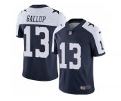 Nike Dallas Cowboys #13 Michael Gallup Navy Blue Thanksgiving Men Stitched NFL Vapor Untouchable Limited Throwback Jersey