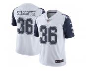 Nike Dallas Cowboys #36 Bo Scarbrough White Men Stitched NFL Limited Rush Jersey